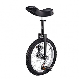 HWF Fahrräder HWF Einrad 16-Zoll-Rad Einrad mit Bequemem Sattelsitz, für Balance-Training Road Street Bike Radfahren, Tragende 150 Kg (Color : Black)