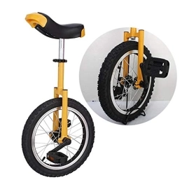 HWF Fahrräder HWF Einrad 20 Zoll 18 Zoll 16 Zoll Junior Learner Einrad Gelb, Hochfeste Manganstahlgabel, Verstellbarer Sitz, Schnalle Aus Aluminiumlegierung (Color : Yellow, Size : 18 Inch Wheel)