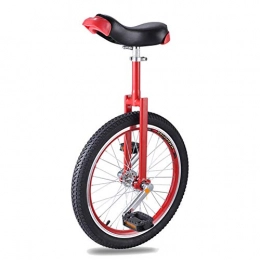 HWF Fahrräder HWF Einrad 20-Zoll-Einräder für Erwachsene Anfänger, Rutschfester Butyl Mountain Reifen & Höhenverstellbar Bequemer Sitz, Tragende 300lbs (Color : Red)