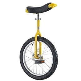HWF Fahrräder HWF Einrad Gelb Einräder für Erwachsene Kinder Jungen Mädchen, 16" / 18" / 20" / 24" Rad Einräder mit Aluminiumlegierungsrand und Manganstahl, Einrad-Laufrad (Color : Yellow, Size : 16")