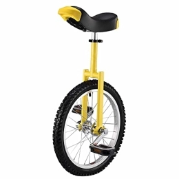 HXFENA Fahrräder HXFENA Einrad, AnfäNger Kinder Erwachsene HöHenverstellbar Skidproof Mountain Tire Akrobatische Fahrradradbalance RadsportüBung, mit StäNder / 20 Inches / Yellow