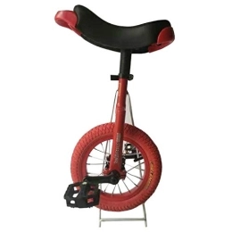 Lqdp Fahrräder Lqdp Einrad 12-Zoll-Mädchen-Einräder für Kinder / Töchter Im Alter von 5 Bis 12 Jahren, Outdoor-Sport-Kinder-Uni-Fahrrad mit Komfortsattel, Einfach Zu Montieren (Color : Red)