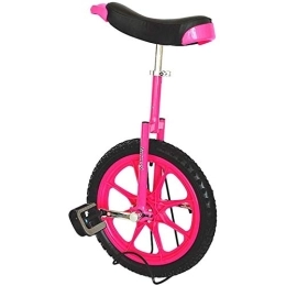 Lqdp Fahrräder Lqdp Einrad 16-Zoll-Kinder-Einräder für 12 Jahre (Höhe von 1, 1 Bis 1, 4 m), Balance-Radfahren Im Freien für Kinder / Jugendliche / Kleine Erwachsene, mit Komfortsattel (Color : Pink)