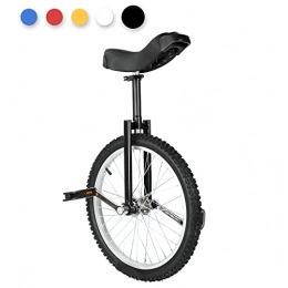 Triclicks Einräder Triclicks 20" Einrad + Einradständer, Höhenverstellbar Skidproof Mountain Tire Balance Radfahren Heimtrainer Anfänger Einrad Für Anfänger Profis Teenager Erwachsene (Schwarz)