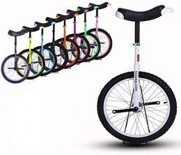 ZWH Fahrräder ZWH Fahrräder Einrad Unisex-Unicycle-Hochleistungs-Stahlrahmen- Und Leichtmetallrad, 16"Rad-Einrad Für Kinder Und Anfänger, Deren Höhe 120-140 cm Ist (Color : White, Size : 16 Inch Wheel)