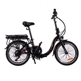 HUOJIANTOU Elektrofahrräder 20' klappbares E-BikeI Faltfahrrad E-Citybike Wayfarer E-Bike Quick-Fold-System Shimano 7 Gang-Schaltung EU-konform Klapprad 10V 250WH ausziehbarer Baterrie