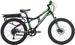 Cicli Cinzia Elektrofahrräder 24 Zoll MTB E-Bike Cinzia Blaster 7 Gänge Federgabel ALU SONDERRABATT! Dunkelblau-Grün 42 cm Rahmengröße