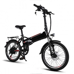 Fbewan Elektrofahrräder 250W elektrisches Fahrrad Abnehmbare 48V / 10Ah Lithium-Ionen-Akku 6-Gang, Saddle Verstellbarer Doppelscheibenbremsen Elektro-Fahrrad für Commuting, Schwarz