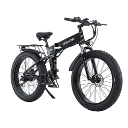 KETELES Elektrofahrräder 26 inches Electric Bicycle 48V 12.8ah Lithium Battery Folding ebike 4.0 Fat tire Electric Bike for Adults Foldable fatbike (2 Batteries, Black)