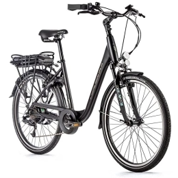 Leaderfox Elektrofahrräder 26 Zoll Alu E Bike Leader Fox Latona Elektro Fahrrad 7 Gang Pedelec 36V schwarz Rh46 cm