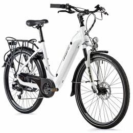 Leaderfox Elektrofahrräder 26 Zoll Alu E Bike Leader Fox Lotus Elektro Fahrrad 7 Gang Pedelec 36V 504 Wh Weiss Rh 50 cm