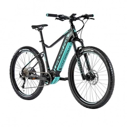 Leaderfox Fahrräder 27, 5 Zoll E-Bike Leader Fox Altar Shimano 9 Gang M500 95Nm 17, 5 Ah Disc Schwarz Türkis RH 41cm