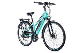 Leaderfox Elektrofahrräder 28 Zoll Alu Leader Fox Damen Pedelec Trekking Elektro Fahrrad E-Bike 36V Akku RH 42cm türkis