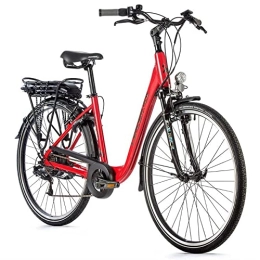 Leaderfox Elektrofahrräder 28 Zoll E-Bike Leader Fox Park City Elektro Fahrrad 7 Gang 12, 8 Ah 460, 8 Wh Rot Rh 46cm