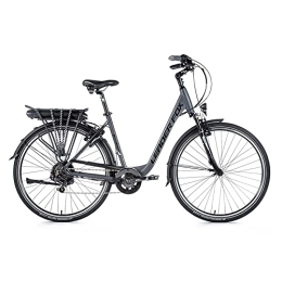 Leaderfox Elektrofahrräder 28 Zoll E-Bike Leader Fox Park City Elektro Fahrrad Shimano 7 Gang Pedelec Grau RH42