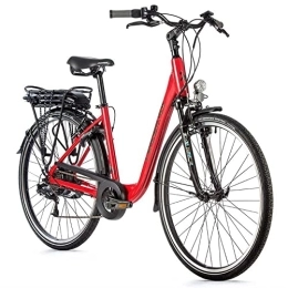 Leaderfox Elektrofahrräder 28 Zoll Elektro Fahrrad Leader Fox Park City E Bike Rot RH 42cm