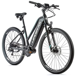 Leaderfox Elektrofahrräder 28 Zoll Leader Fox Exeter Lady E-Bike Elektro Fahrrad 9 Gang Pedelec Schwarz Türkis RH42