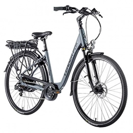 Leaderfox Fahrräder 28 Zoll Leader Fox Induktora E Bike Elektro Fahrrad Pedelec 576Wh Scheibenbremsen grau matt 42cm