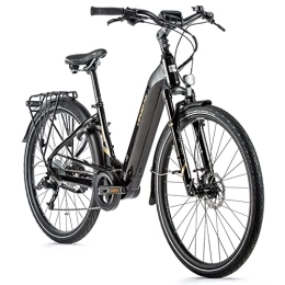 Leaderfox Elektrofahrräder 28 Zoll Leaderfox Saga E-Bike Pedelec 8 Gang Samsung 504Wh 36V 14Ah schwarz Gold, 42 cm