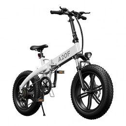 ADO Elektrofahrräder ADO A20F E-Bike Klapprad Für Herren Damen, 20 * 4, 0 Zoll Faltbares Elektrofahrrad 500W Citybike Elektrisches Fahrrad mit Herausnehmbarer 36V 10.4Ah Batterie, 25-40 km / h Ebike (Weiß, 20 * 4, 0 Zol)