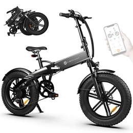 A Dece Oasis Elektrofahrräder ADO Beast 20F 20 * 4.0 fette Reifen, E-Bike 350 W High Power, ausgestattet mit Drehmomentsensor, Smart APP, 360°Panorama-Display, ebike 120 km Lange Akkulaufzeit, Shimano 7-Gang-Getriebe, Schwarz