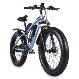 AJLDN Elektrofahrräder AJLDN E Bike 26 Zoll, Elektrofahrrad mit 48V 17Ah Lithium-Batteri Elektrisches Fahrrad Shimano 7-Gänge Elektro Mountainbike for Pendeln zur Arbeit und Outdoor Reisen (Color : Blue)