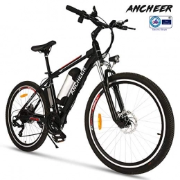 Ancheer Elektrofahrräder Ancheer Elektrofahrrad 26Zoll / 20Zoll Zoll E- Bike Mountainbike, 25-50km / h Meilen Kilometerstand, 36V 8AH Abnehmbarer Akku and 21 Gang Getriebe (26Zoll / 20Zoll) (Schwarz - 26 Zoll -21Gang)