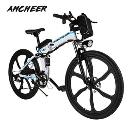 Ancheer Elektrofahrräder ANCHEER Faltbares Elektrofahrrad, Elektrisches Mountainbike, 26-Zoll, Lithium-Ionen-Akku mit Hoher Kapazität (36 V, 250 W), Shimano 21-Gang