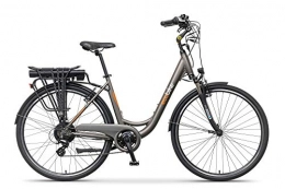 breluxx Fahrräder breluxx® ecobike City L Grey 28" Damenfahrrad Urban City E-Bike Elektrofahrrad Pedelec 36V, 250W 10.4Ah / 374Wh, 7 Gang Shimano Kettenschaltung, grau, Made in EU