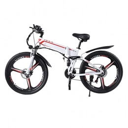 bzguld Elektrofahrräder bzguld X-3 Elektrofahrrad für Erwachsene Faltbare 250W / 1000W 48V Lithiumbatterie Mountainbike Elektrofahrrad 26 Zoll E Bike (Farbe : White, Größe : 250W Motor)