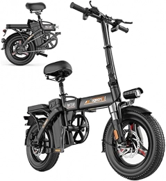 CCLLA Fahrräder CCLLA Elektrofahrrad für Erwachsene, faltbares Elektrofahrrad-Pendelrad mit 280-W-Motor, 14-Zoll-48-V-E-Bike mit 8-36-Ah-Lithiumbatterie, Stadtfahrrad Max. Geschwindigkeit 25 km / h, Scheibenbrems