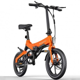 CHEER.COM Elektrofahrräder CHEER.COM Faltendes Elektrisches Fahrrad-Magnesium-Legierungs-tragbares Leichtgewichtler Mit Entfernbarem 36V Lithium-Ionbatterie-400W Naben-Bewegungselektrischem Fahrrad Für Erwachsenen, Orange