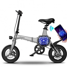 CYYC Elektrofahrräder CYYC 14 Zoll Intelligent Faltbare Aluminiumlegierung Elektrofahrrad Moped Lithiumbatterie 36V 10Ah 400W-Silber