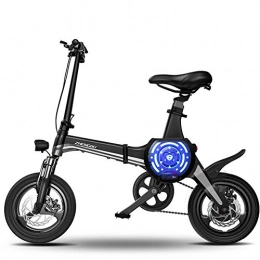 CYYC Elektrofahrräder CYYC 14 Zoll Intelligent Faltbare Aluminiumlegierung Elektrofahrrad Moped Lithiumbatterie 48V 20Ah 400W-Schwarz