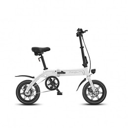 CYYC Elektrofahrräder CYYC 14 Zoll Kleine Aluminiumlegierung Faltbar Elektrofahrrad Moped 36V 6Ah 250W-Weiß