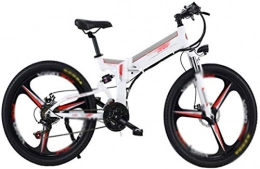 HCMNME Fahrräder E-Bike Mountainbike Electric Snow Bike, 26 in Elektrofahrrädern 48V / 12AH Lithium Batterie Energieeinsparung, Stoßdämpfer LED Display Control Instrument Fahrrad Outdoor Radfahren Reise Lithium Batter