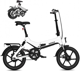 HCMNME Fahrräder E-Bike Mountainbike Elektrische Schnee Fahrrad, elektrisches Fahrrad Elektrische Fahrrad 16 Zoll Reifen 250W Motor 25km / h Faltbar E-Bike 7.8ah Batterie 3 Reitmodi Lithium Batterie Strand Cruiser für
