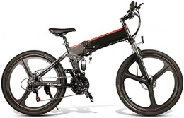 HCMNME Elektrofahrräder E-Bike Mountainbike Elektrische Schnee-Fahrrad, elektrisches Off-Road-Fahrrad, 350 Watt bürstenloser Motor 26 Zoll Erwachsene Elektrische Mountainbike 21 Geschwindigkeit abnehmbare 48V-Batterie Dual-S