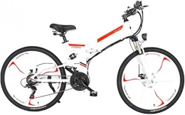 HCMNME Elektrofahrräder E-Bike Mountainbike Elektrisches Schneebesen, faltendes elektrisches Mountainbike, 26 '' Elektrisches Fahrrad E-Bike 21 Geschwindigkeitsgerät und drei Arbeitsmodi.mit abnehmbarem 48V 10 / 12.8ah Lithium