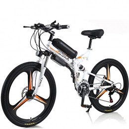 YANGAC Elektrofahrräder E-Bike Mountainbike Elektrofahrrad 26 Zoll, Klapprad Vollfederung MTB für Herren Damen, 21 Gang Shimano Hinterradmotor 250W, Scheibenbremsen, mit 36V-10.4Ah Akku (Weiß)
