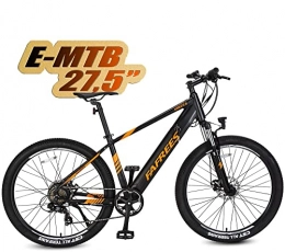 YANGAC Elektrofahrräder E-Bike Mountainbike Pedelec MTB 27, 5 Zoll, Shimano 7S Hinterradmotor 250W, Scheibenbremsen, E-Bike mit MTB Federgabel 80KM CE Zulassung (Orange)