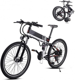 RDJM Elektrofahrräder Ebike e-bike, 26 in Folding Electric Mountain Bike mit 48V 350W Lithium-Batterie-Aluminiumlegierung Elektrische E-Bike mit Verstecken Batterie und vorderer und hinterer Stoßdämpfer-elektrisches Fahrra