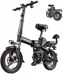RDJM Elektrofahrräder Ebike e-bike, 350W 14 Zoll Fat Tire elektrisches Fahrrad Mountain Beach Schnee-Fahrrad for Erwachsene, Aluminium Elektro-Scooter Getriebe E-Bike mit abnehmbarem 48V25A Lithium-Batterie ( Size : 8AH )