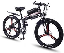 RDJM Elektrofahrräder Ebike e-bike, Elektrische Fahrräder for Erwachsene 350W Folding Mountain Ebike Aluminium Commuting Elektro-Fahrrad mit 21-Gang-Getriebe & 3 Arbeitsmodell elektrisches Fahrrad E-Bike ( Color : Black )