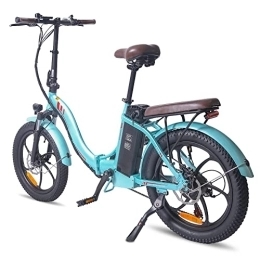 HFRYPShop Elektrofahrräder Ebike Klapprad 20 Zoll, Pedelec City E-Bike mit Lithium Akku 36V 18Ah - 140KM | 250W Heckmotor 45N.m | StZVO Ausstattung | Hinteres Rücklicht | Leichter Rahmen, hellblau