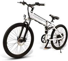 ZMHVOL Elektrofahrräder Ebikes Electric Bike für Erwachsene 26 "Folding E-Bike, E-MTB, E-Mountainbike 48V 10.4ah 350W Mountainbike 21-Level-Schicht unterstützt (Farbe: 4.8V / 10.4AH / Weiß) ZDWN ( Color : 4.8v / 10.4ah / White )