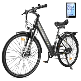 eboocicle Elektrofahrräder eboocicle E-Bike City, Elektrofahrrad 28'' Pro Trekkingrad E-Cityrad mit 36V 13Ah Lithium-Akku (Eingebaute Batterie), 250W Motor, Shimano 7-Gang, Bis 45-100KM Lange Range, Doppelscheibenbremsen