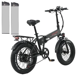 KETELES Elektrofahrräder Electric Bicycle 4.0 Fat Tire 20 Inch Men's Foldable 48v 12.8ah Lithium Battery Mountain Ebike Motorcycle-R6 (2 Batteries)