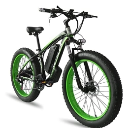 KETELES Elektrofahrräder Electric Bicycle Ebike Mountain Bike, 26 Inch Fat Tire Electric Bicycle with 48 V 18 Ah / Lithium Battery and Shimano 21 Speed (grün)