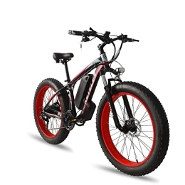 KETELES Elektrofahrräder Electric Bicycle Ebike Mountain Bike, 26 Inch Fat Tire Electric Bicycle with 48 V 18 Ah / Lithium Battery and Shimano 21 Speed (rot)